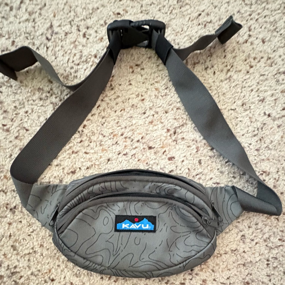 KAVU Charcoal Swirl Belt Bag